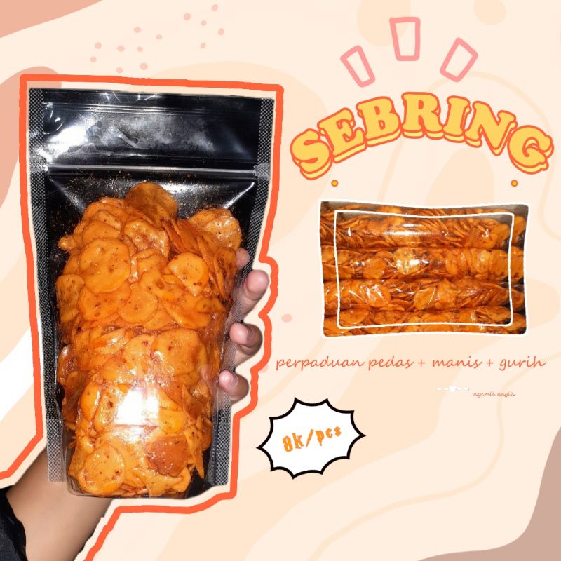 

KERUPUK SEBLAK KERING [SEBRING] pedas manis gurih daun jeruk