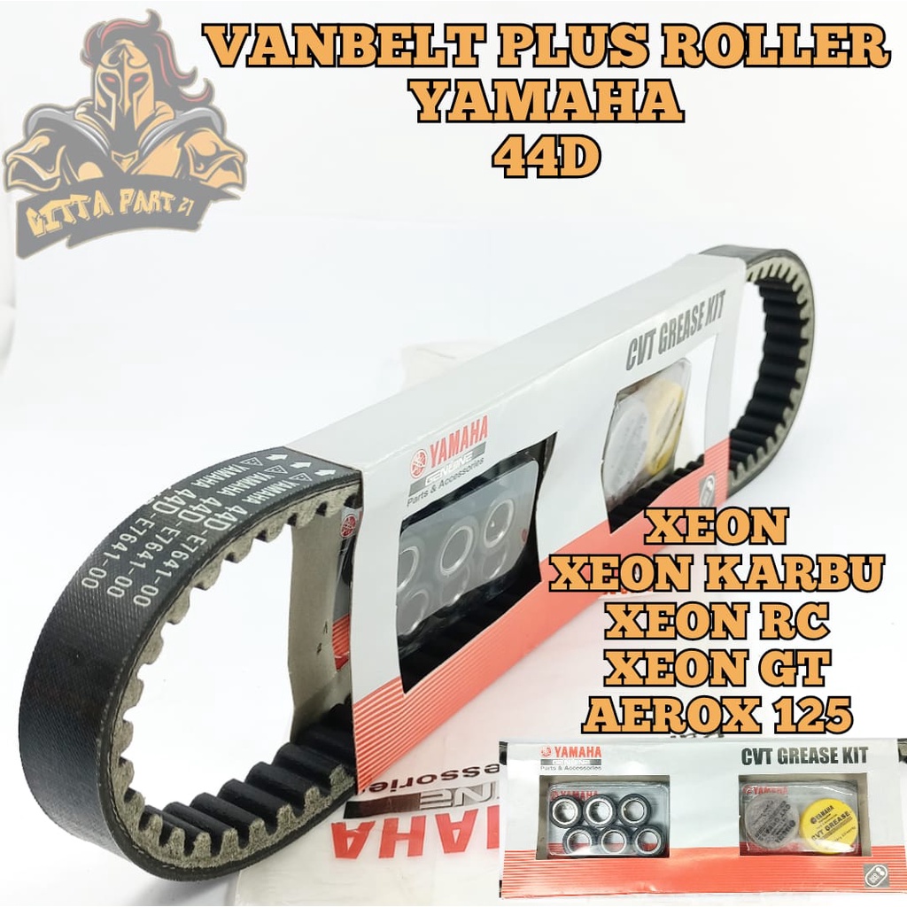 VANBELT V-BELT SET ROLLER YAMAHA 44D XEON KUALITAS ASLI ORIGINAL YAMAHA PRESISI ANTI SELIP AWET DAN DIJAMIN MANTAP XEON KARBU XEON 125 XEON RC