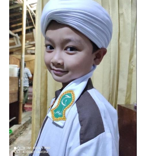 PGL.11De22н ‑ Peci sorban imamah permanen panjang 5 Tahap instan langsung pakai untuk dewasa dan ana