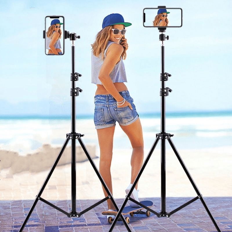 ANG Tripod Handphone 2 Meter Besi Plus Mini ball head Holder Hp Tomsis Remote Bluetooth
