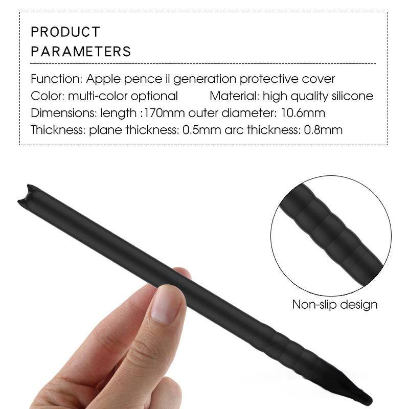 Soft Silicone Case For Apple Pencil 2pen Case Ipad Stylus Anti-drop Dan Non-slip Pelindung Shell Cover For Apple Pencil 2aksesoris