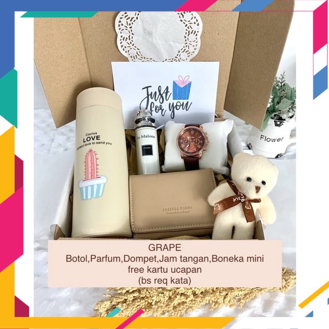 

SPECIAL NATAL DAN TAHUN BARU 2022 /Kado Hampers Gift Box Hadiah Parfum Jam Tangan Dompet Botol Tumbler Ulang Tahun Birthday Wisuda Graduation Anniversary Pernikahan Wedding