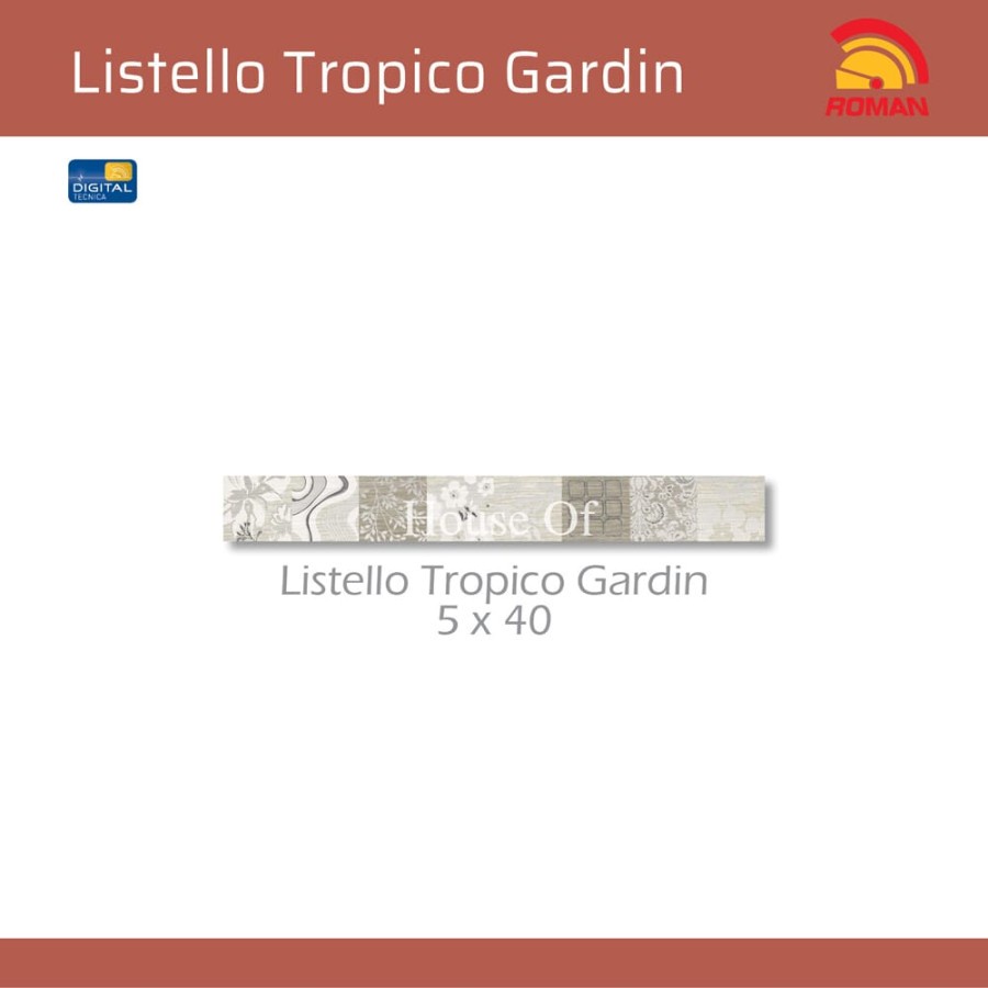 ROMAN KERAMIK LISTELLO DTROPICO GARDIN 5X40 L40C0211 (HOUSE OF ROMAN)