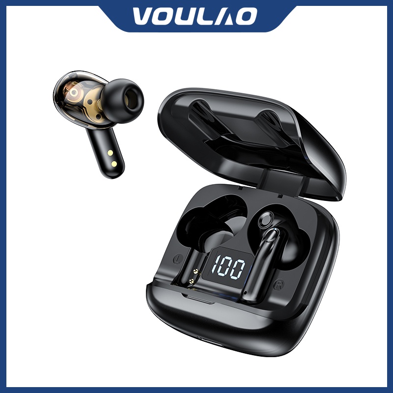 VOULAO VL5 TWS Earphone headset bluetooth 5.3 Wireless Gaming Earbuds Latensi rendah Mendukung Android/IOS With Microphone HIFI Stereo