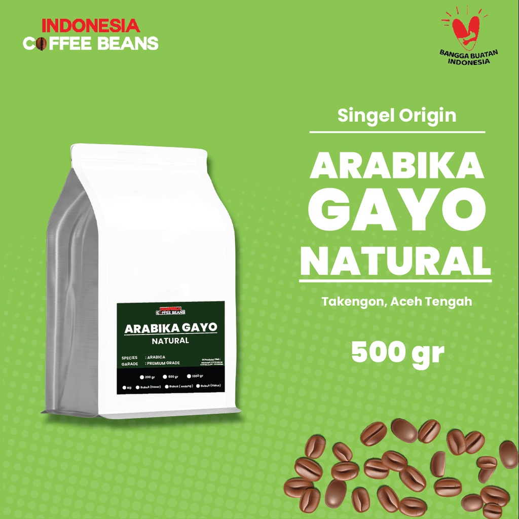 

Kopi Arabika Gayo Natural 500 Gram | Natural Single Origin Aceh Gayo Arabica