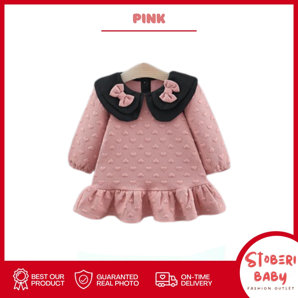 stoberibaby - DRESS HAJIME RIBBON EBV Baju Dress Anak Perempuan Import Dress anak/Bayi Perempuan Gaun bayi Rok Anak Pakaian anak