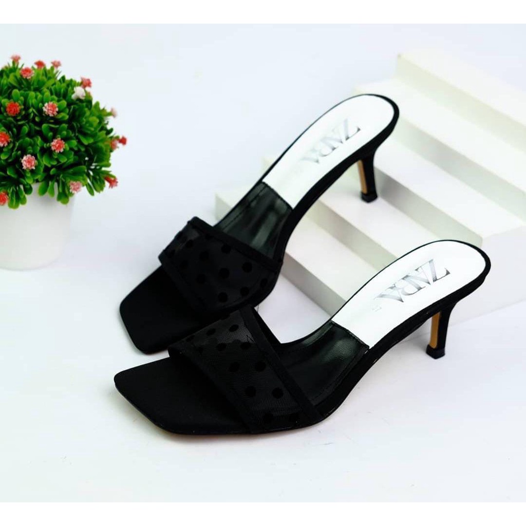 SANDAL WANITA ZS-3783 HEELS 6CM BLACK