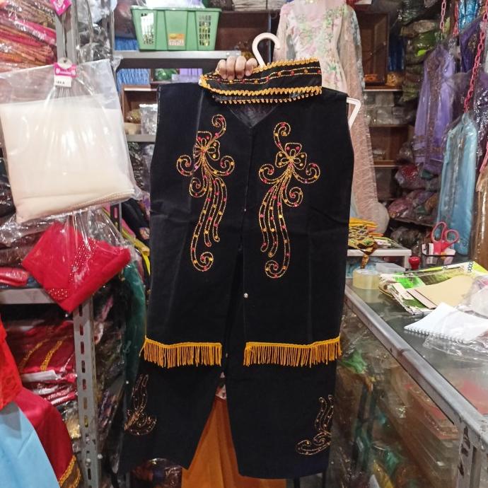 Pakaian dayak anak Tk - baju adat kalimantan - Merah, CEWE TK
