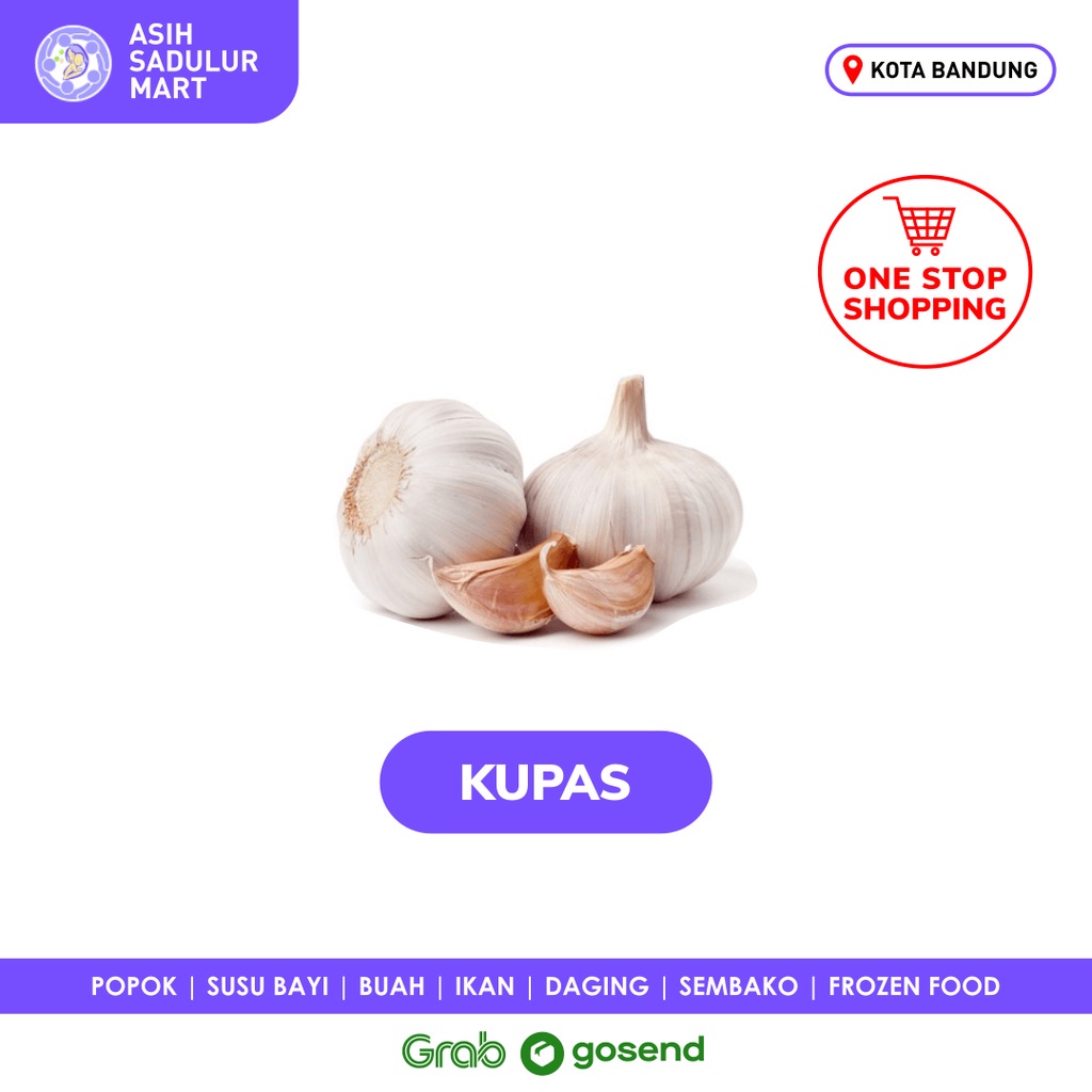 Bawang Putih Kupas 250gr Bandung