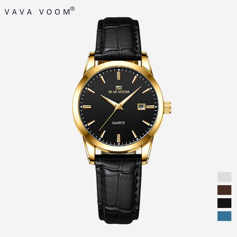 VAVAVOOM Jam Tangan Wanita Original Kecil Anti Tahan Air Kulit Branded Analog Women Watch-2502-HH