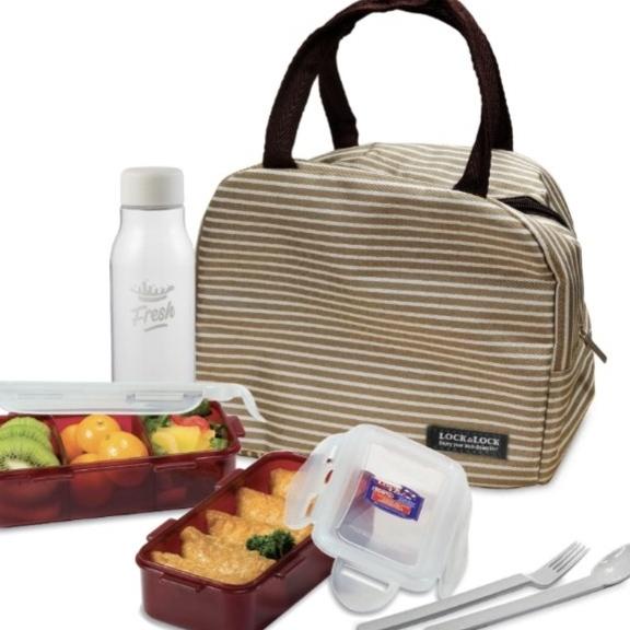 Lock & Lock Lunch Bag Set /New Lock&Lock Lunch Box Lock n Lock