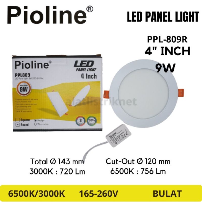 Lampu Piolone Downlight Panel LED Inbow IB Bulat/Kotak