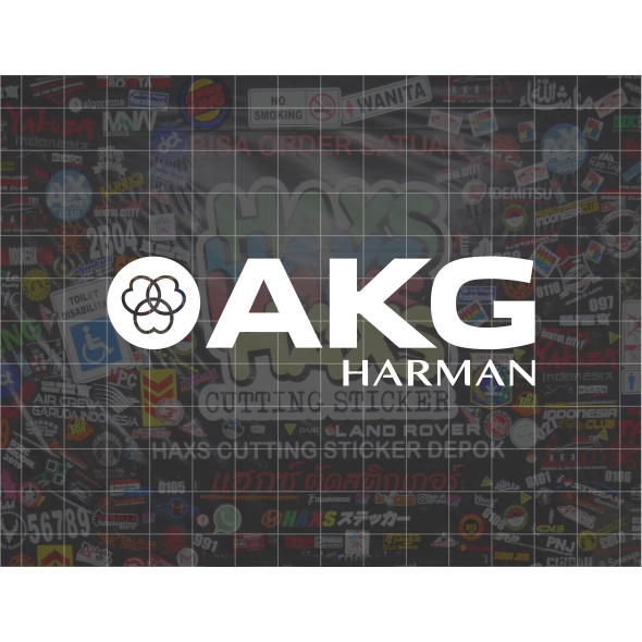 Cutting Sticker Logo AKG By Harman Ukuran 10 Cm