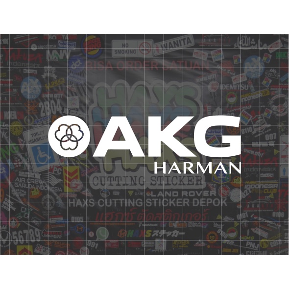 Cutting Sticker Logo AKG By Harman Ukuran 10 Cm