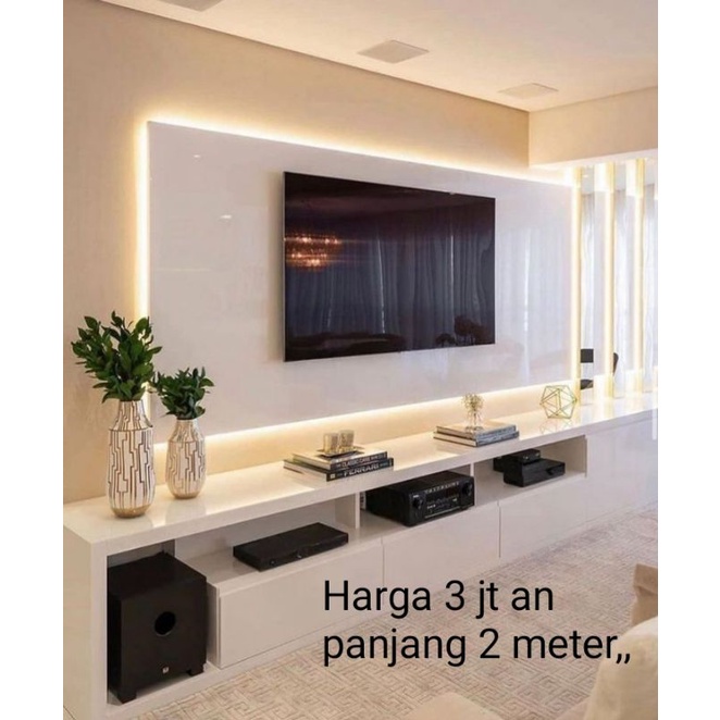 backdrop TV + kabinet bawah