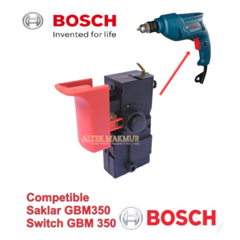 SWITCH MESIN BOR 10MM BOSCH GBM350 / SAKLAR BOR DRILL 10 MM GBM 350 / SKAKEL BOR BOSCH GBM250 / ON O