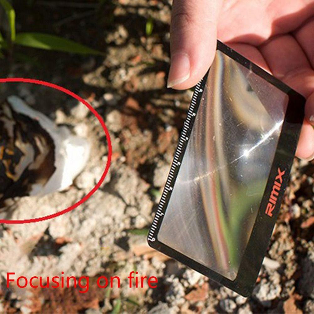 [Elegan] Kaca Pembesar Kartu Portable Dengan Skala Kartu Kredit Magnifier Lensa Kacamata Optik Hd Cermin Baca