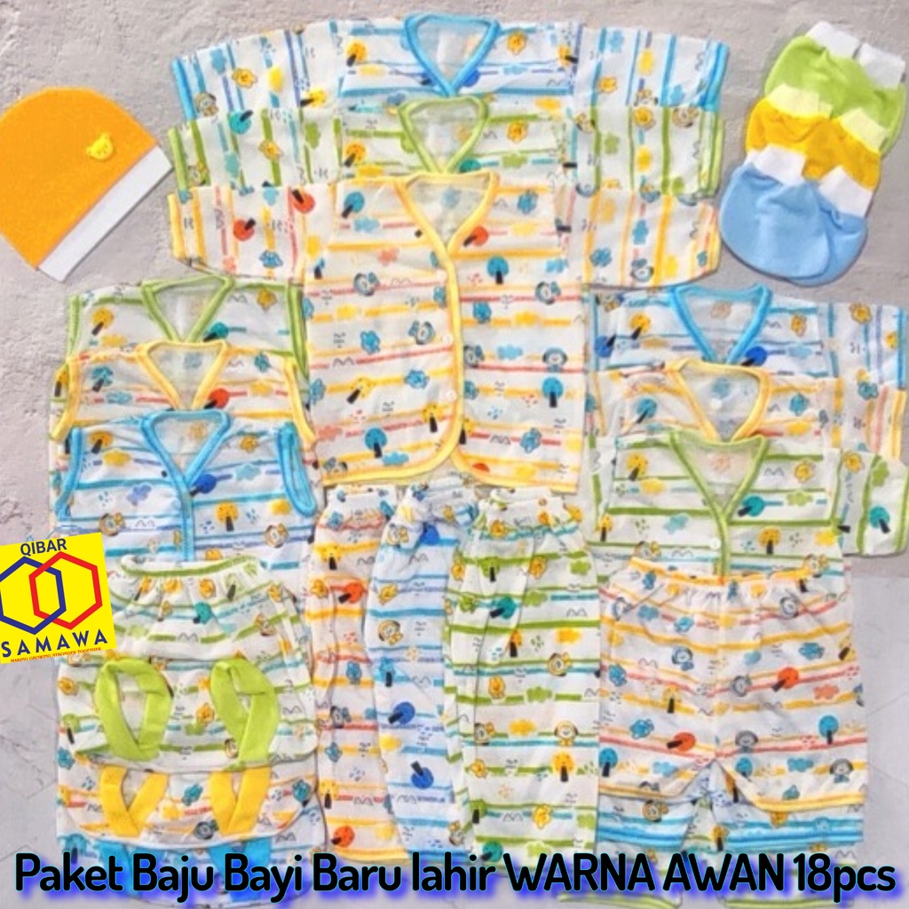 Halus &amp; Lembut Paket 18 pcs Baju Bayi Baru Lahir Komplit, Hemat, Nyaman.