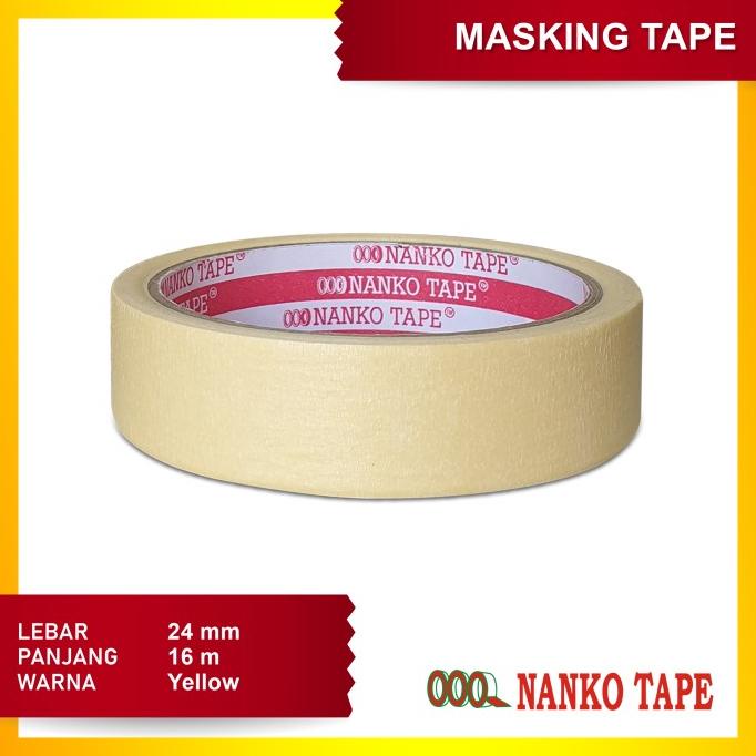 

Nanko 24 mmx 18 Yard Masking Tape Kuning - 12 pcs