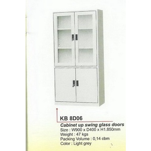 

SPECIAL lemari arsip besi atas kaca & bawah panel modern design Code 3489