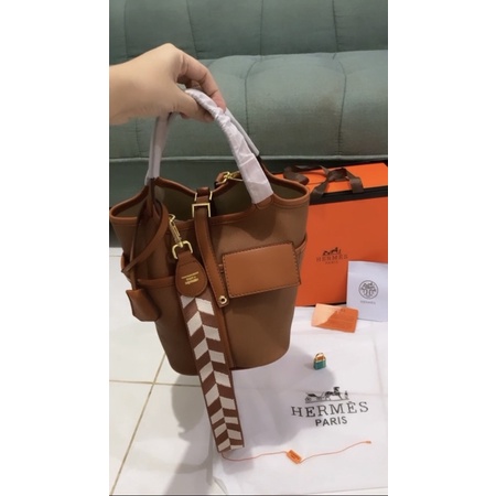 Herm*s Canvas Picotin Cargo Caramel