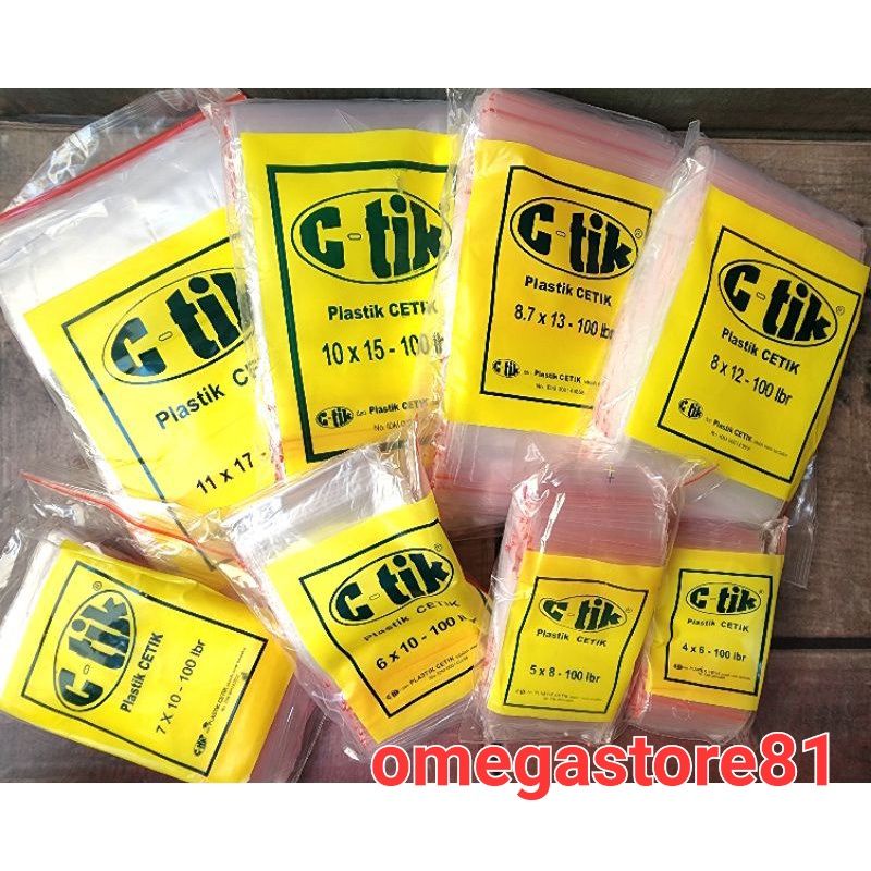 Plastik klip CTIK plastik ziplock bening makanan saos sambal ukuran 4x6 5x8 7x10 8x12 10x15