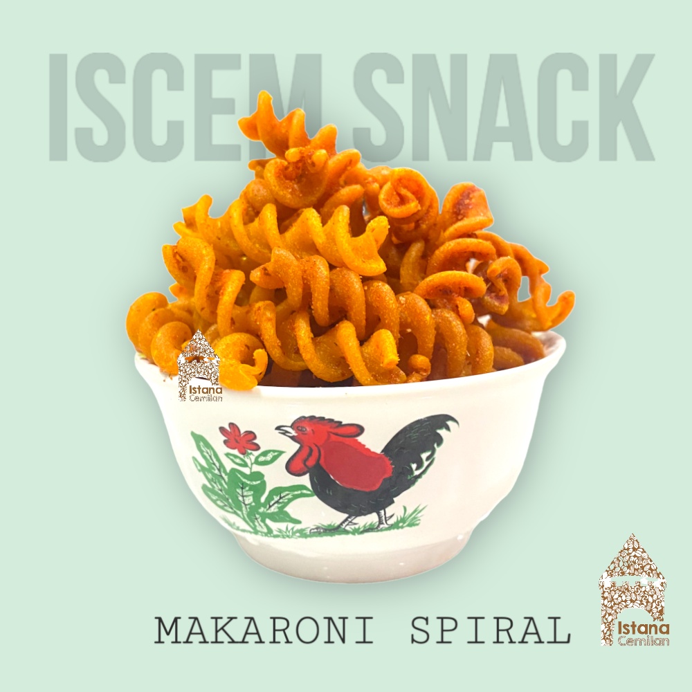 ISCEM SNACK Kerupuk Seblak / Makaroni Bantat Spiral / Siomay Cikruh Pedas Istana Cemilan