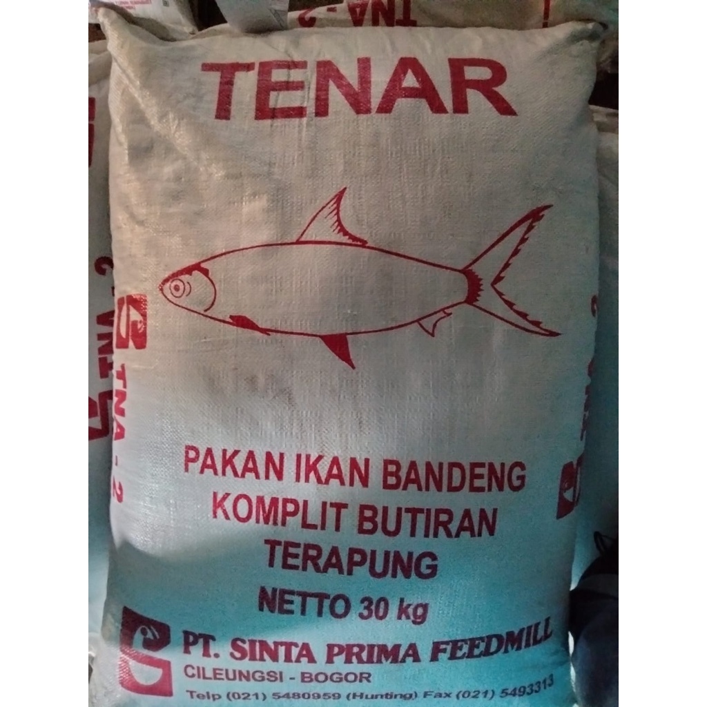 PAKAN/PELET IKAN TENAR -2 1KARUNG ISI 30 KG