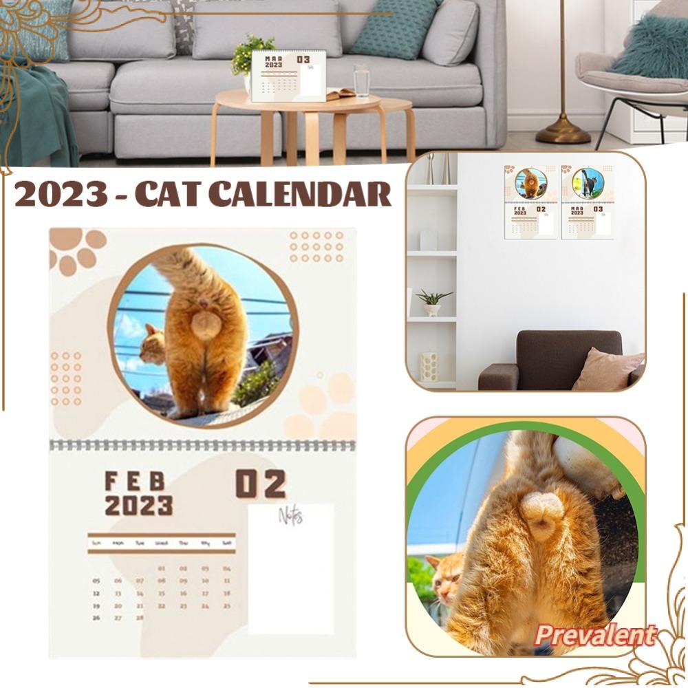 Preva Cats Buttholes Balls Calendar Hadiah Tahun Baru Kreatif Gag Hadiah Hiasan Penyembuhan Cat Balls Calendar