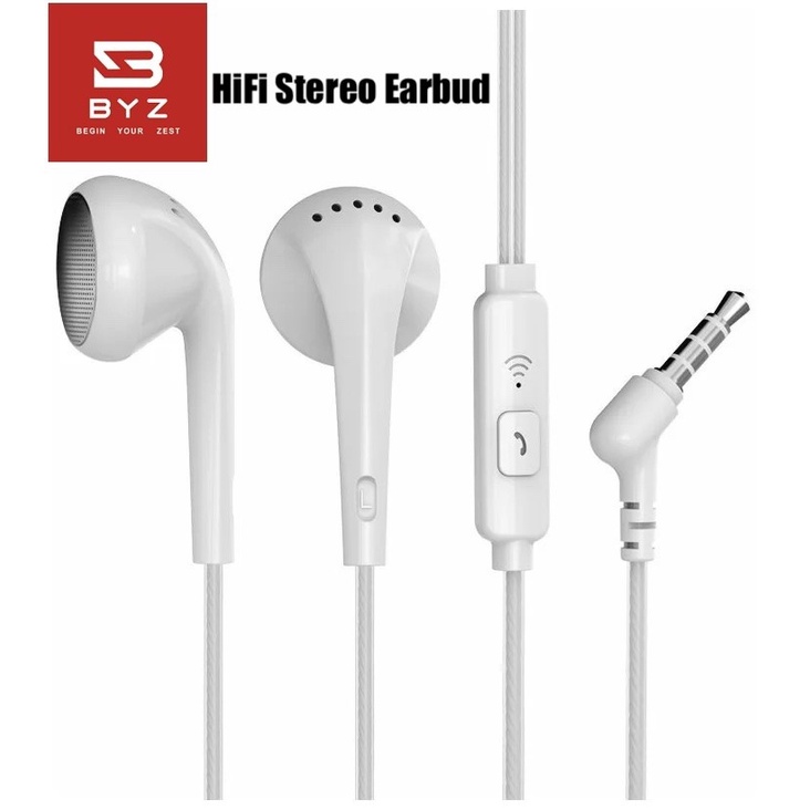 BYZ HiFi Earphone Natural Balance Sound Clarity Headset With HD Mic