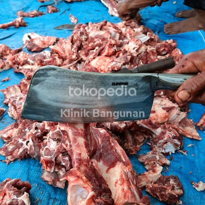 Pisau Cacah Tulang Daging Baja Per Tebal Tabas Paku Limited Edition