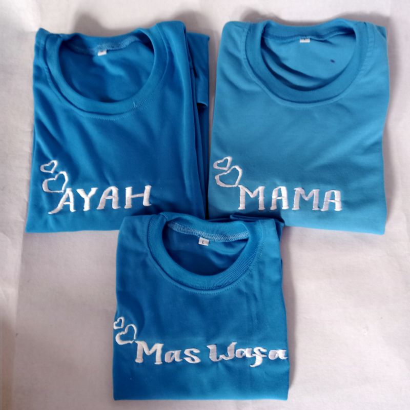 Baju Anak,Kaos Bordir Nama Anak-anak ,Kaos Custom Nama Suka2,Baju Free Bordir Nama