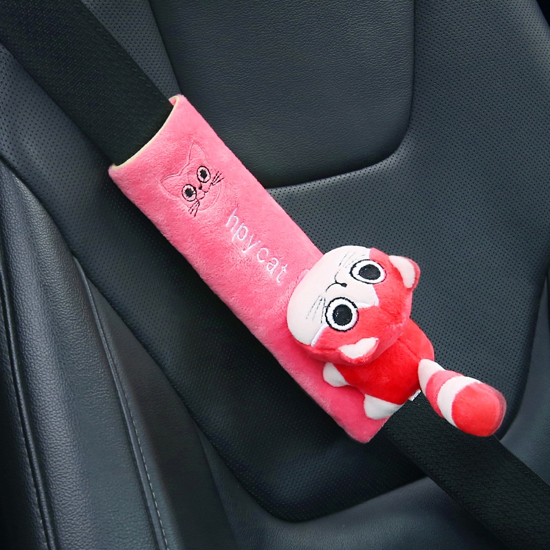 2buah Sabuk Pengaman Mobil Lembut Pelindung Bahu Kartun Lucu Pelindung Bahu Anak safety belt protector