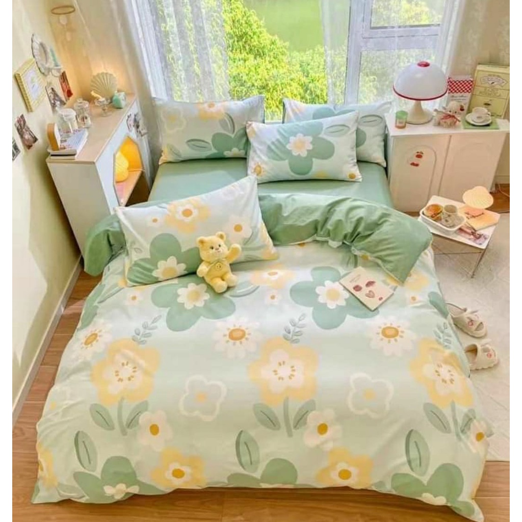 nolabels | SPREI TINGGI 30 CM / SEPRAI HOMEMADE BAHAN KATUN DISPERSE SIZE 120X200 160X200 180X200 200x200/ SPREI LIMITED EDITION WARNA PASTEL MOTIF BUNGA SIMPEL DAN CANTIK