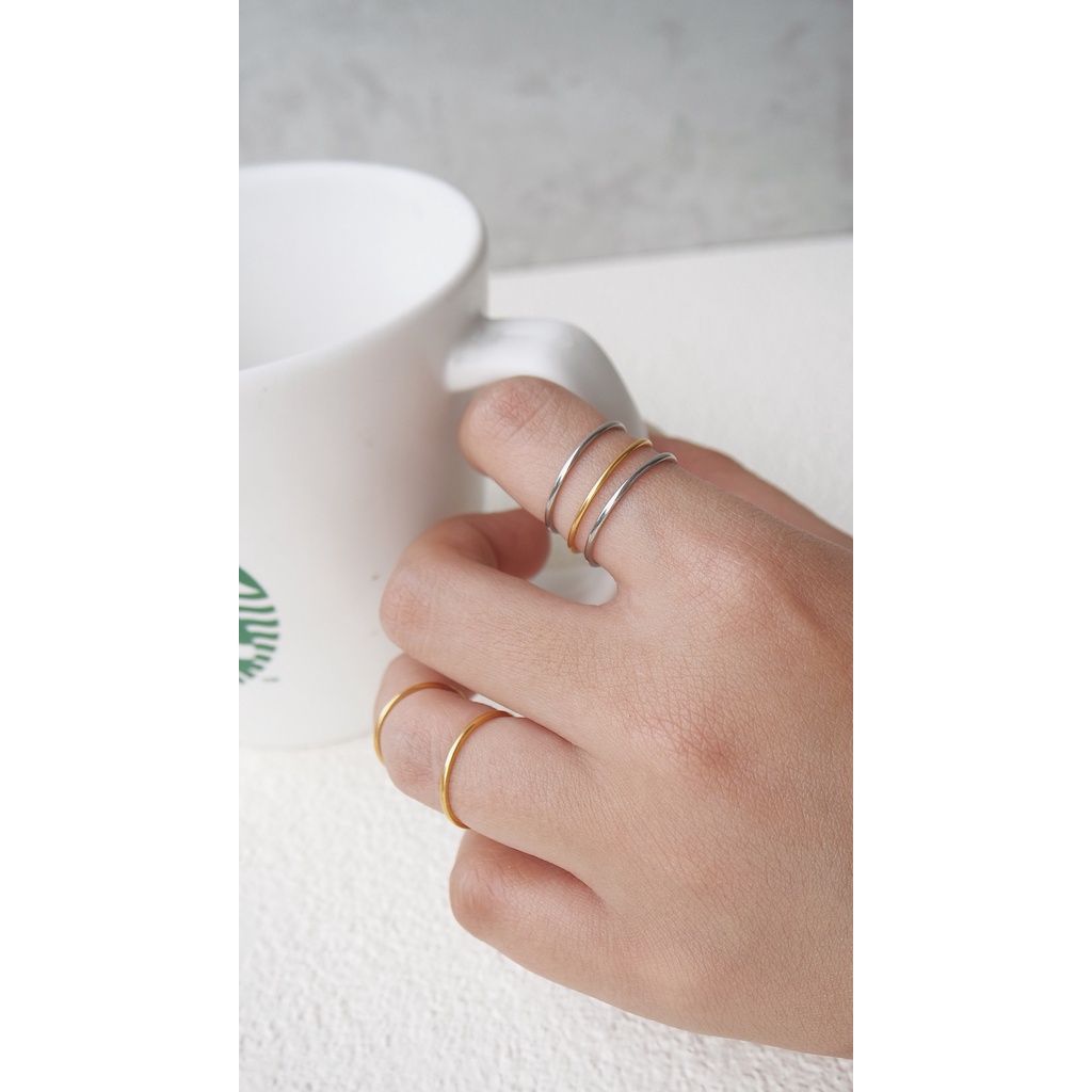 (CINCIN ANTI KARAT) BASIC TINY RING - STAINLESS STEEL (HARGA 1 CINCIN)