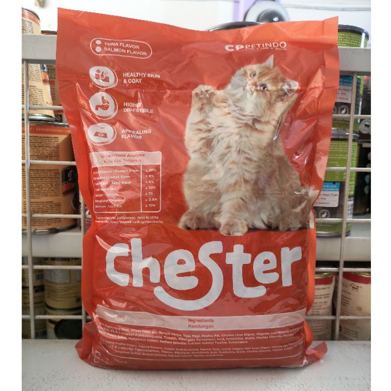 GRAB/GO-JEK ( 10 PCS ) Makanan Kucing Chester Tuna Flavour Kemasan 1KG