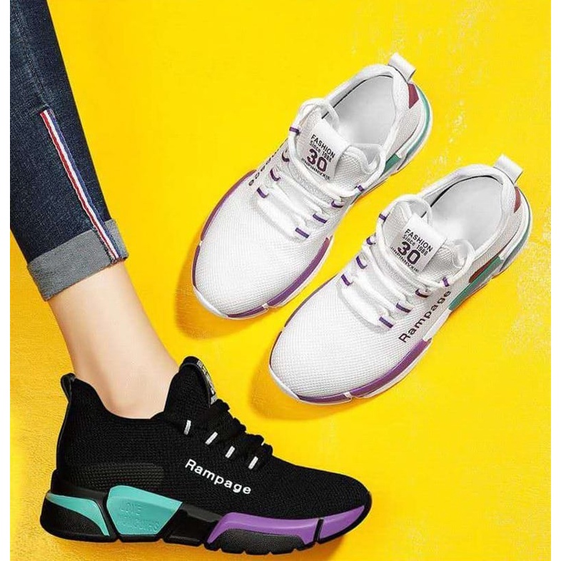 GROSIRTAS LV0182 Sepatu Sneakers Sport Wanita Import Fashion Rampage