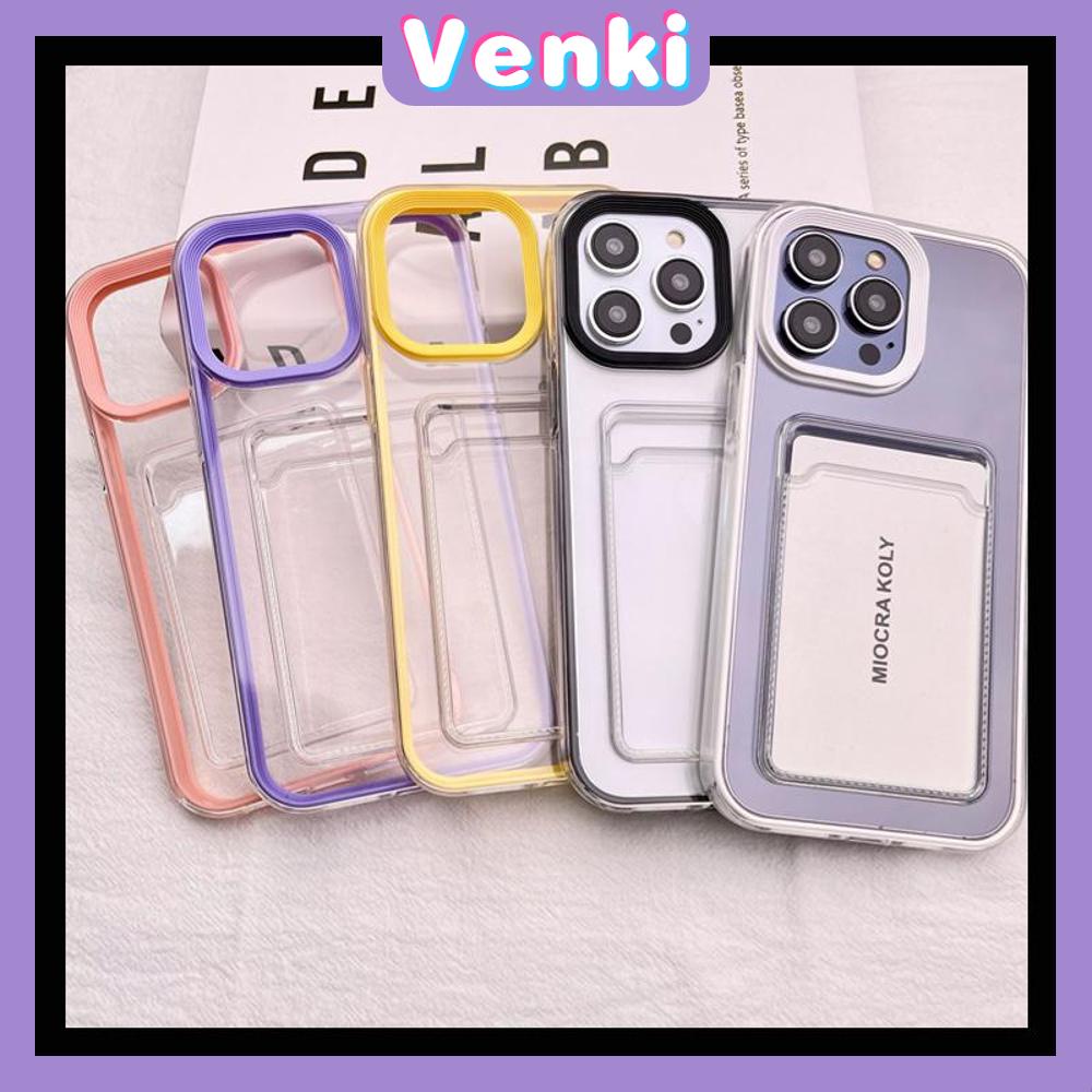 Case iPhone 14 Pro Max 3-in-1 Card Holder Case Transparent Simple Case Card Storage Camera Protection Shockproof For iPhone 14 13 12 11 Plus Pro Max 7 Plus X XR