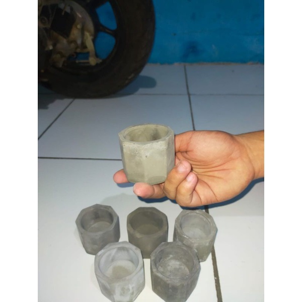 pot semen mini untuk sekulen dan hiasan akuaruim bunga plastik