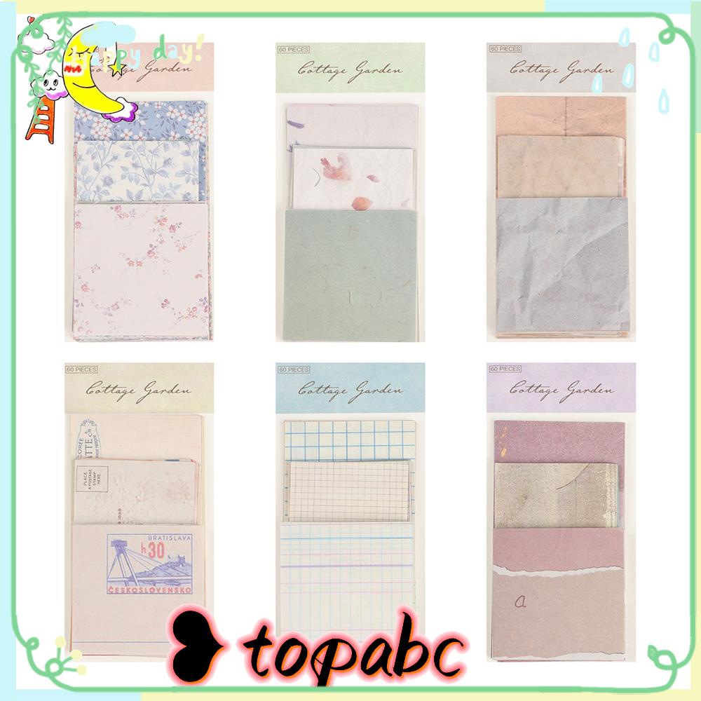 Top 60PCS Scrapbook Bahan Kertas DIY Kreatif Alat Tulis Sekolah Scrapbooking Card