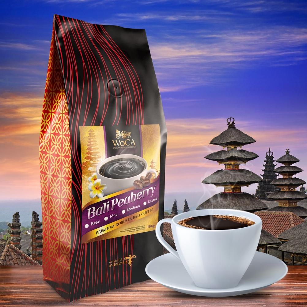 

➨Bestseller✭➨ WoCA Kopi Bali Robusta Lanang Peaberry 150 gram D71 ✲