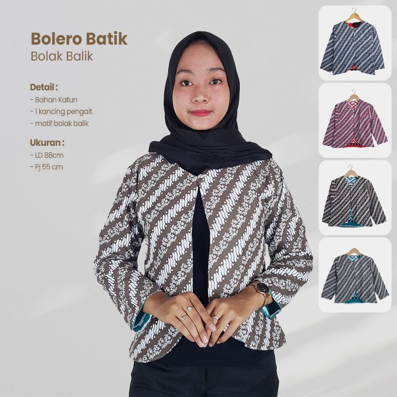 Outer / Bolero Batik Motif Bolak Balik - Naira Batik