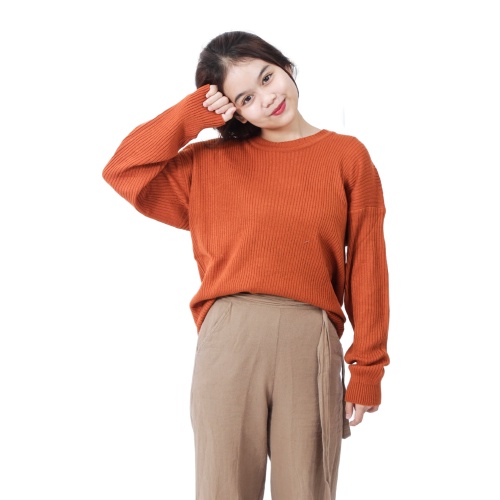 TokoMilkan - Atasan Sweater  Rajut Wanita Boxy Premium | Sweater Rajut Wanita