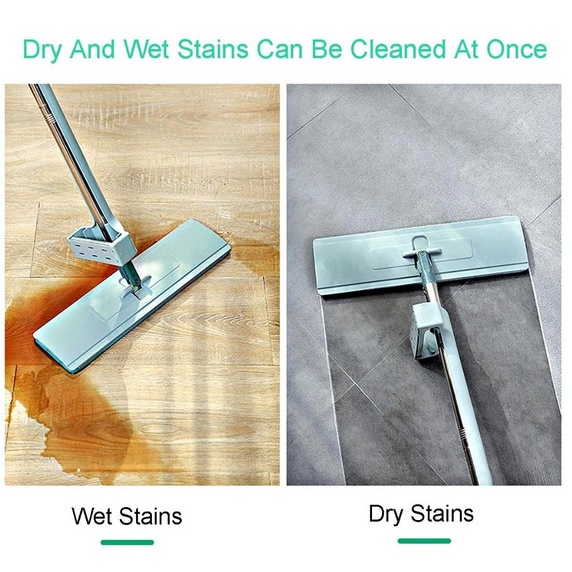 Alat Pel Lantai Flat Mop Pel Tarik / Ultra Mop Pembersih lantai / Alat Pel Lantai Warna Hijau / Alat Pembersih Lantai