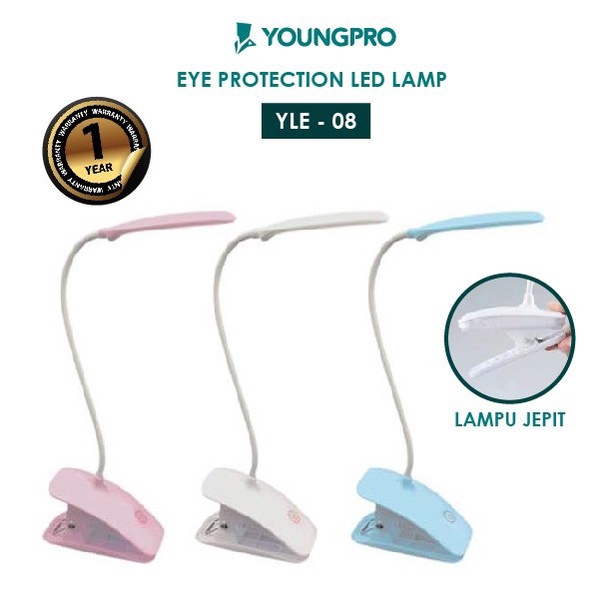 SGS YOUNGPRO LAMPU JEPIT LED MEJA BELAJAR/LAMPU MEJA BELAJAR