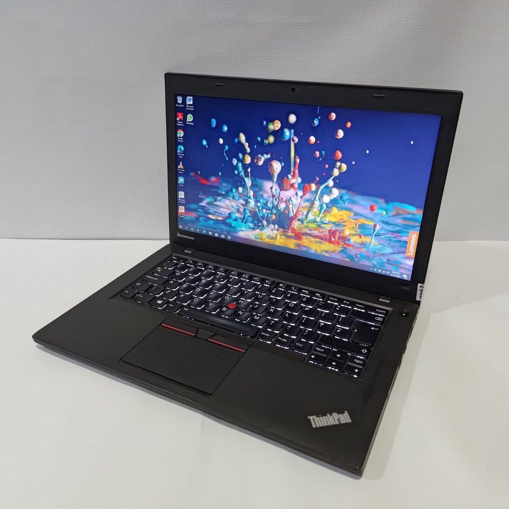 laptop second murah Lenovo T450 Core i5 Gen 5 Ram 8GB SSD 256GB /500GB windows  10