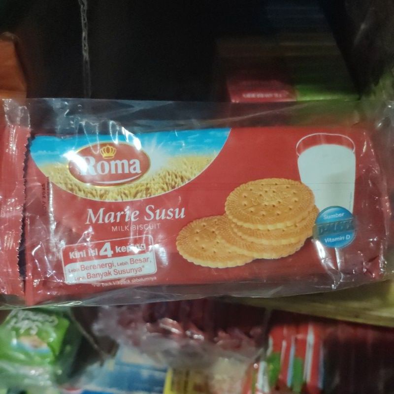 roma marie susu milk biscuit isi 4 keping rentengan