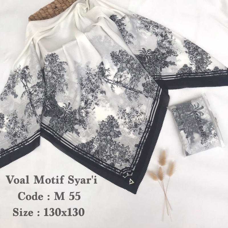 Hijab Segiempat Voal Motif Jumbo Syar’i (Paket Reseller)