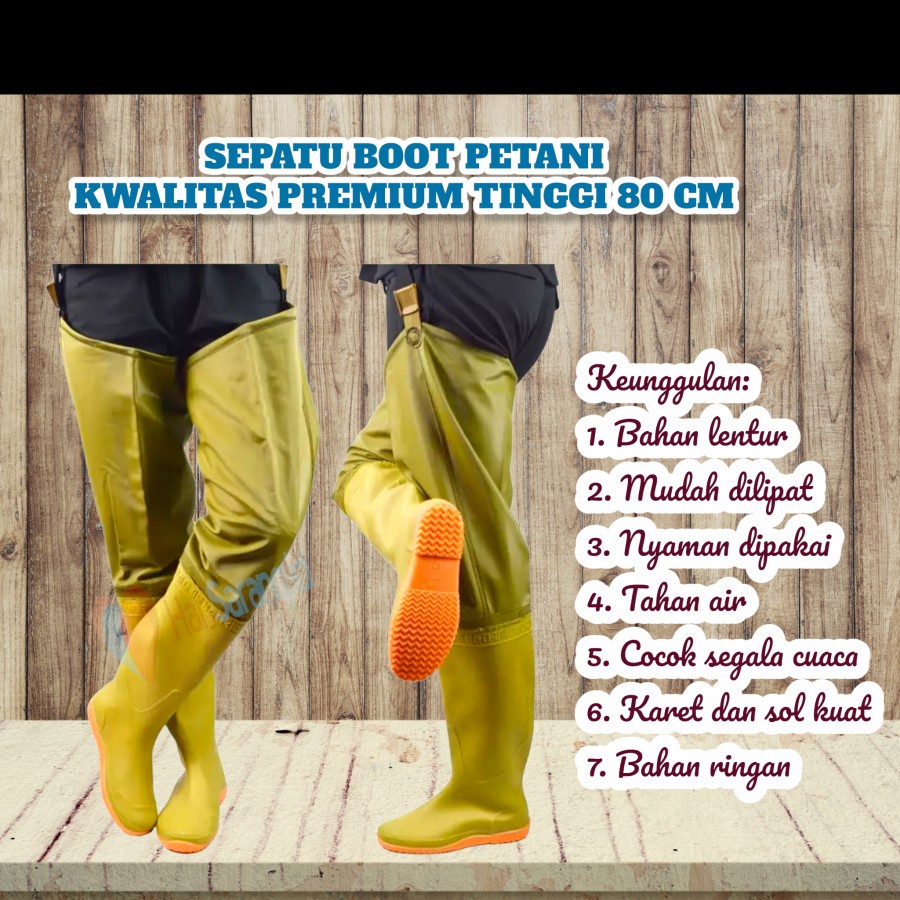 Sepatu ke Sawah Boot Boots But Bud Bot sawah ladang kolam Panjang 80 110 dan 60 cm