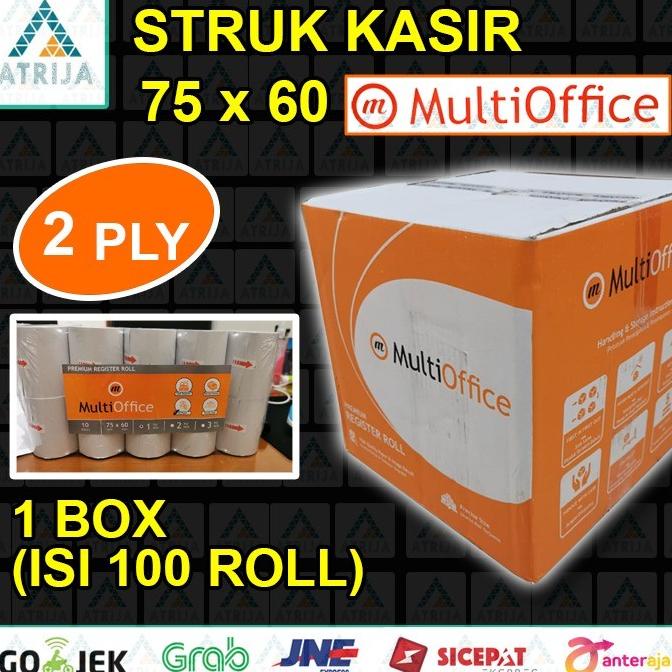 

1 BOX(100) TELLSTRUK MULTIOFFICE KERTAS STRUK KASIR NCR 75x60 mm 2 ply